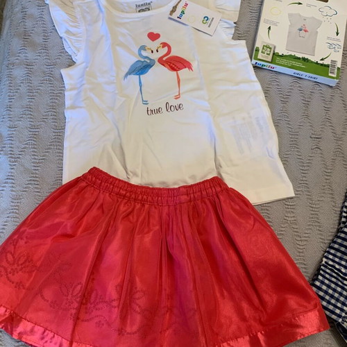 Summer clothes pack for girl 3-4 years like new, blue and pink