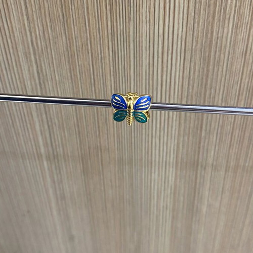 Silver (925) gold-plated butterfly charm new