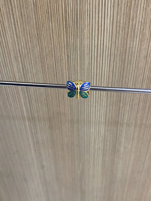 Silver (925) gold-plated butterfly charm new