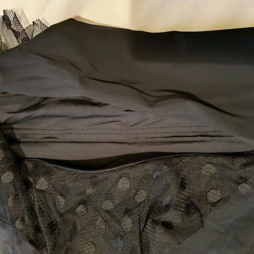 Maternity and nursing dress black like new with lace and ruffles