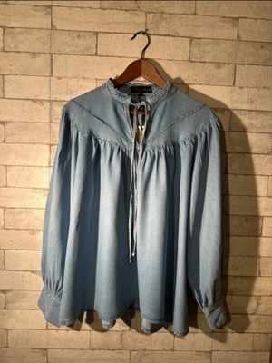 Zara denim top new, soft lightweight fabric, size L