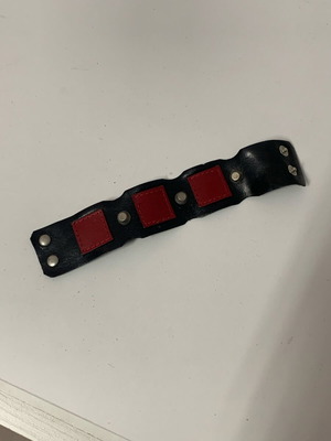 Leather punk handmade bracelet used