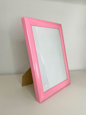 Photo frame pink glossy like new, tabletop