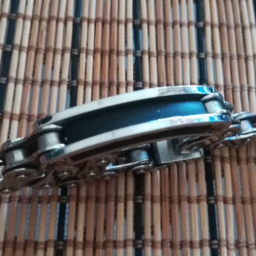 Men's bracelet used, stainless steel with safety clasp