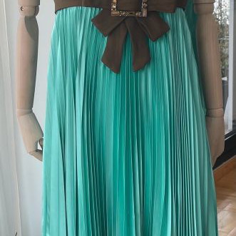 Carlo Pignatelli Haute Couture pleated evening dress new size 44