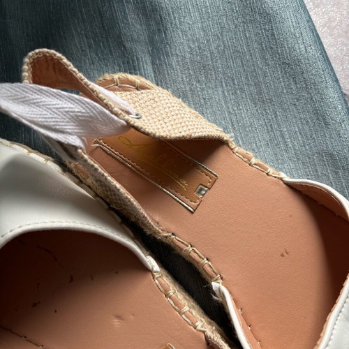 Melissa espadrilles used, leather, white, size 37