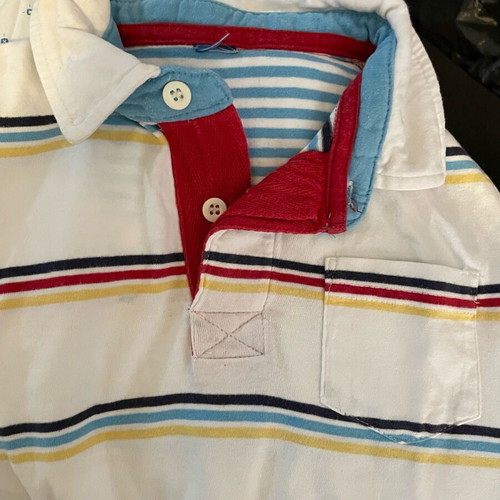 Tu Boys' Striped Polo Shirt Used, Size 7 Years