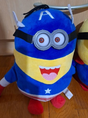 Minions plush toys used, set of 2 superheroes