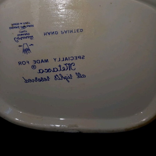 Porcelain collectible Queen Amalia Metaxa used, vintage
