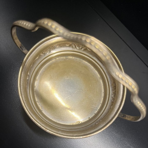 Art Deco Lenk Austria Collectible Brass Bowl Basket used