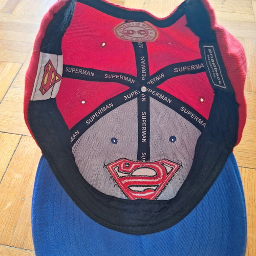 Superman DC Comics Snapback Hat like new, red and blue, one size