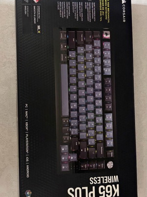 Corsair K65 PLUS Ασύρματο Gaming Πληκτρολόγιο 75% με Corsair MLX Red διακόπτες και RGB φωτισμό