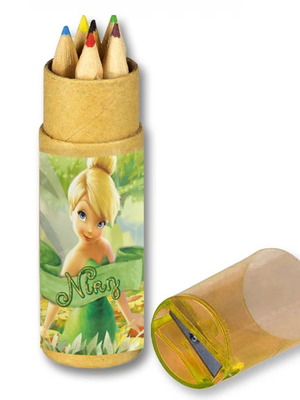 Tinkerbell Colored Pencils 10pcs new with Personalization