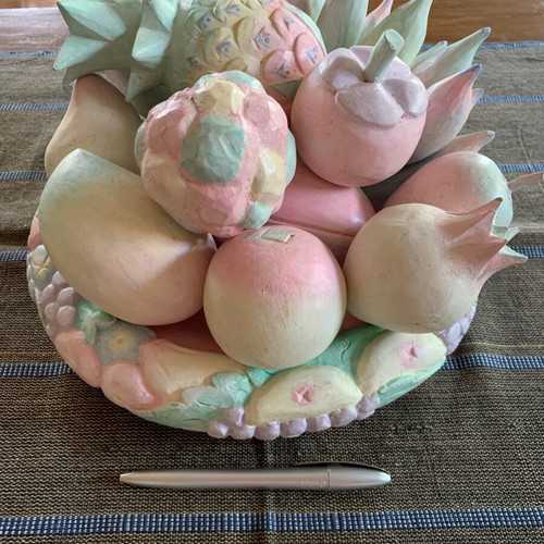 Wooden fruit platter handmade, new, 30 cm