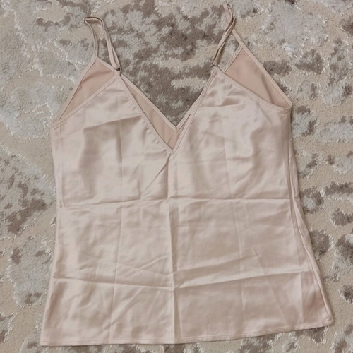 Satin tank top like new, size M, beige pink
