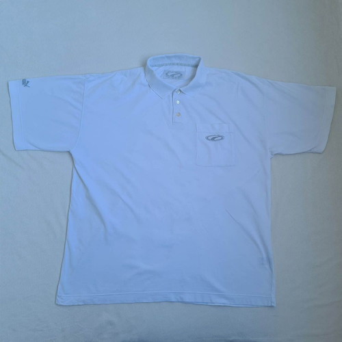 Puma Athletic Wear men's vintage 90s Y2K cotton polo shirt XXL white