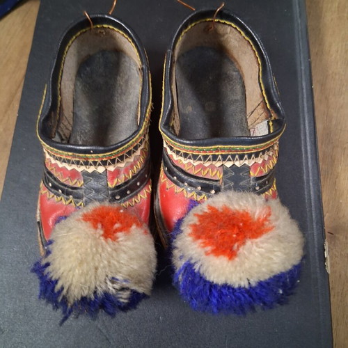 Vintage children's tsarouhia used, decorative