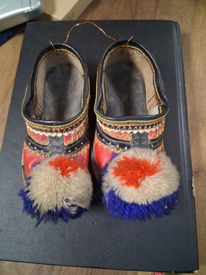 Vintage children's tsarouhia used, decorative