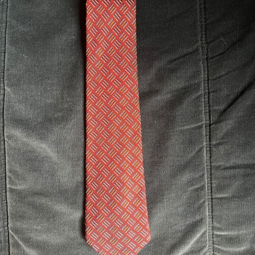 Hermes tie 100% silk new, red