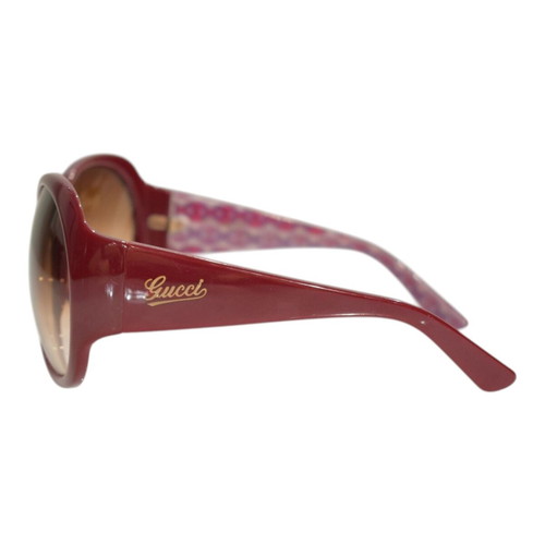 Gucci GG 2952/S oversized round sunglasses, burgundy