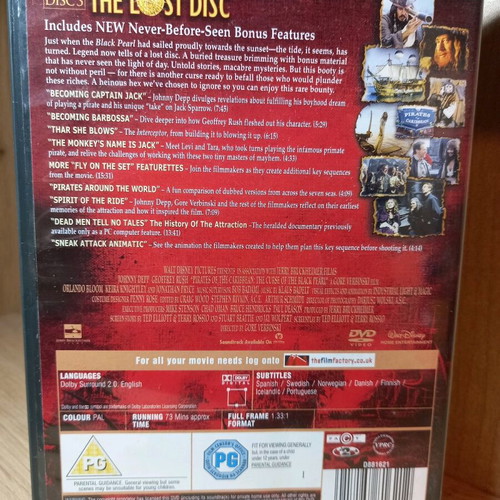 The Pirates of the Caribbean The Lost Disc DVD like new with bonus