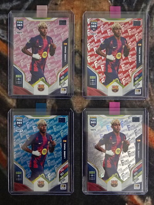 Κάρτες Panini FIFA 365 2026 Parallel Lamine Yamal σαν καινούργιες, σετ 4 τεμαχίων