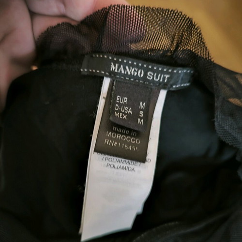Tulle dress fitted Mango black like new size M