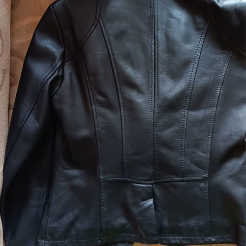 Betty Flowers leather jacket black, like new, size 44
