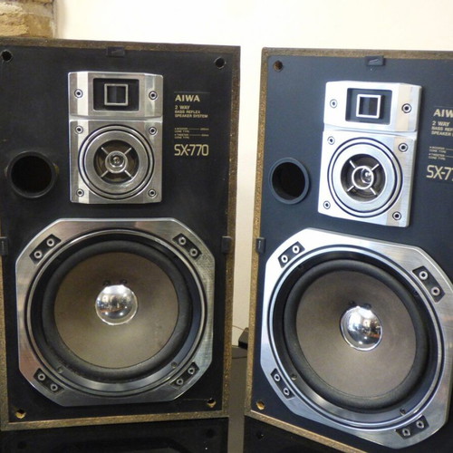 Aiwa SX-770 vintage Hi-Fi speakers used, pair 50W