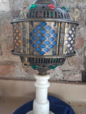 Lantern from 1960 used, brass