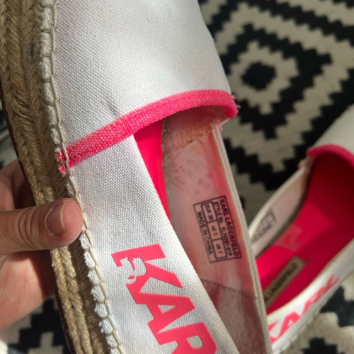 Karl Lagerfeld espadrilles like new, white, size 38