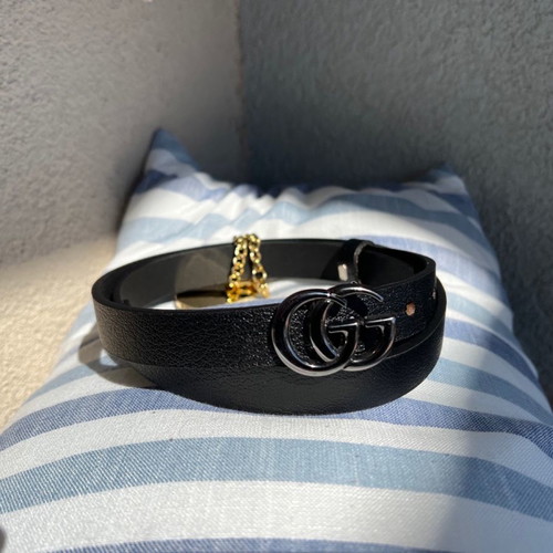 GG belt new, genuine leather, black, size 100