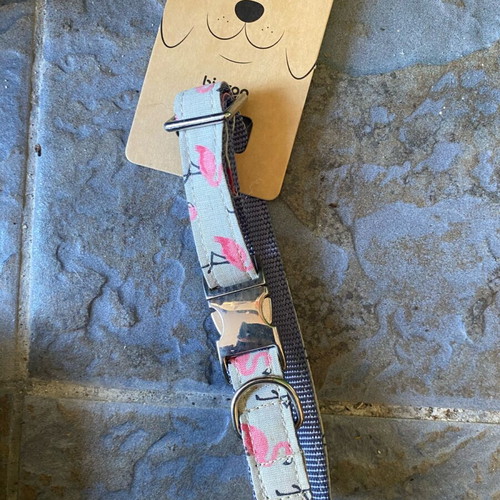 Flamingo dog collar new
