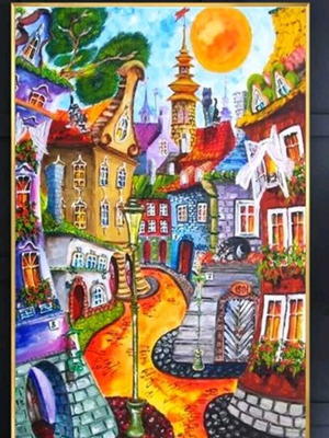 Diamond painting art 30x40 new with house theme