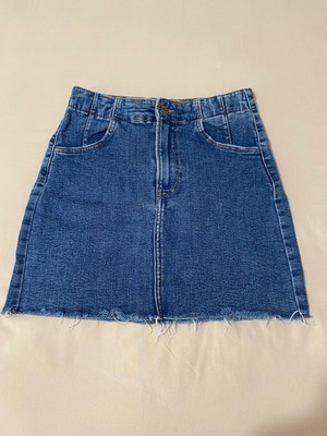 Mini denim skirt Bershka blue like new, size XS