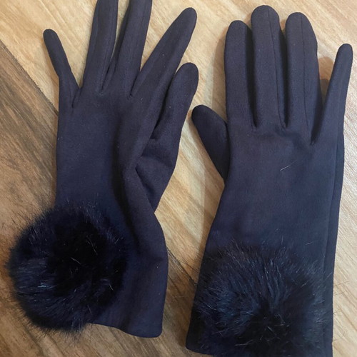 Women's velvet gloves new blue
