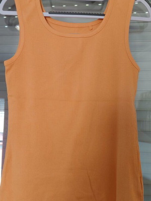 Esmara women's orange stretchy top, size S