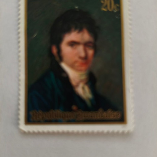 Beethoven commemorative stamp 1971 Rwanda