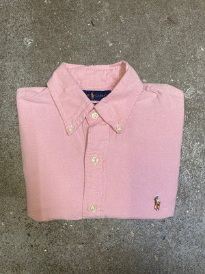 Ralph Lauren Oxford pastel pink slim fit long sleeve shirt