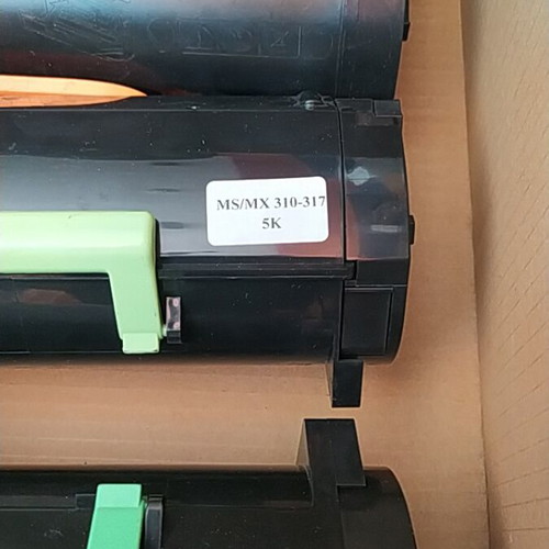 Lexmark 50F2H00 502H toner cartridges used, pack of 4, black