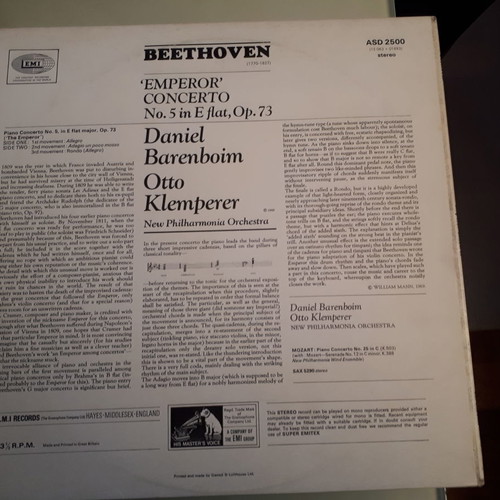 Beethoven Emperor Concerto vinyl used