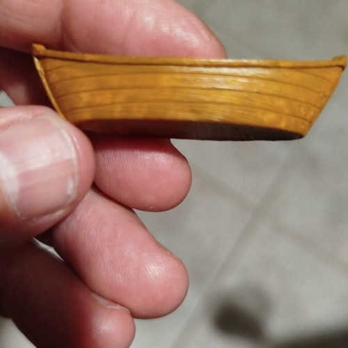 Wooden decorative boats new, set of 7 pieces