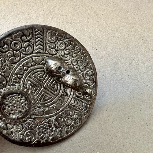 Metallic Elephant Incense Holder like new with lotus design