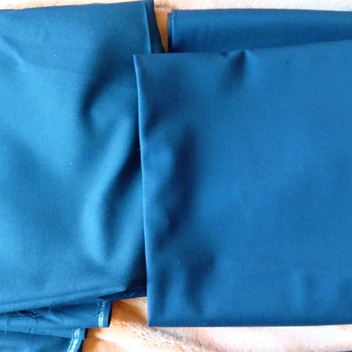 Set of two blue fabrics, one thick and one summer type, new