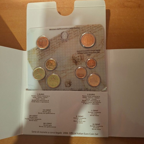 Italy Year Coin Folder 2006 - 2007 New, Set of 2
