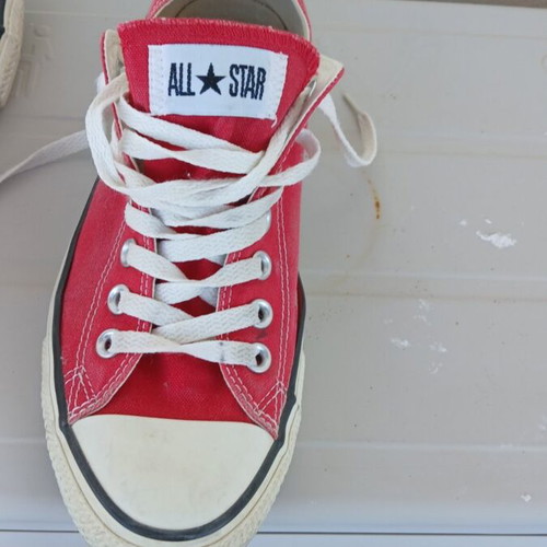 Converse All Star shoes like new, size 42, white and red