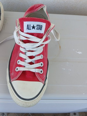 Converse All Star shoes like new, size 42, white and red