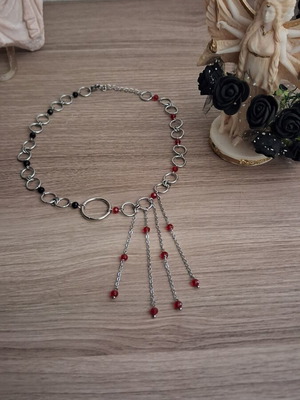 The Vampires Kiss gothic handmade chainmail choker