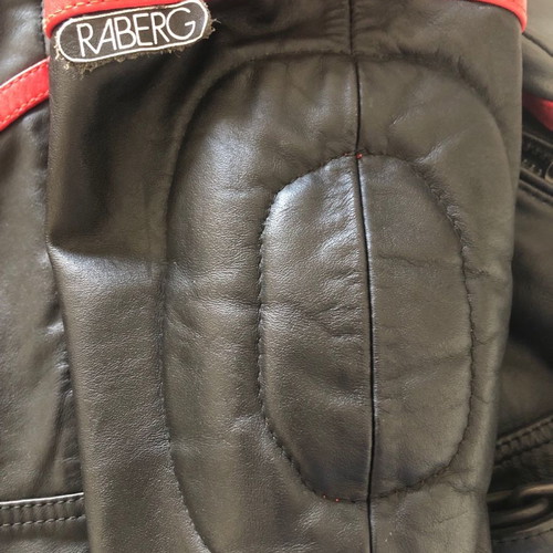 Raberg leather motorcycle jacket used, women's, tricolor, size 40/S