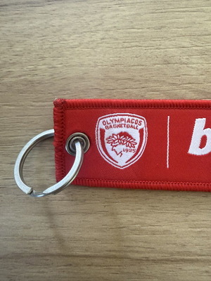 Olympiacos Basketball × bwin fabric keychain, red